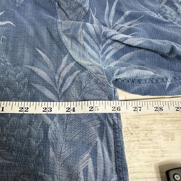Boca Classics Mens Shirt Island Wear Silk Hawaiian Short Sleeve Blue Leafy XXXL - Picture 11 of 14